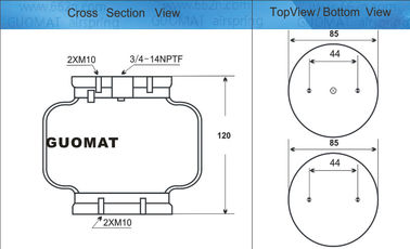 Goodyear 1B5-2 Industrial Air Spring / Bellows NO. 579 913 502 GUOMAT 1B5502 Hight Stroke And Small Plale