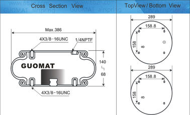 Steel Rubber Air Balloon Firestone W01-358-7095 GUOMAT NO.1B7095 Bellow No.1B 360