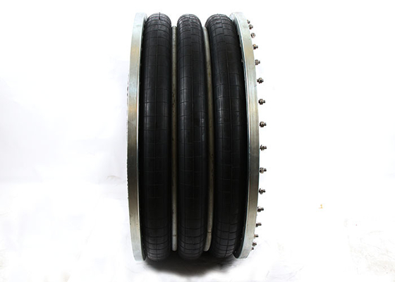 Triple Convoluted Industrial AirBag 384mm Flange Type Air Ride Suspension Spring