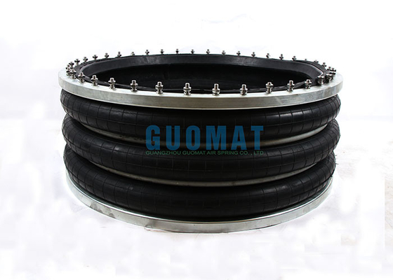 Triple Convoluted Industrial AirBag 384mm Flange Type Air Ride Suspension Spring