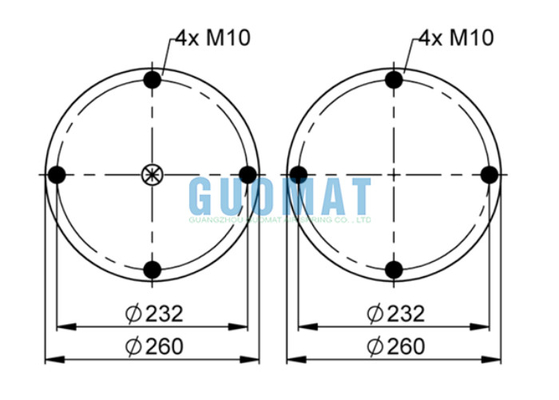 Original ContiTech FS 412-10 DS Convoluted Type Air Spring 12X1 Rubber Air Bellows