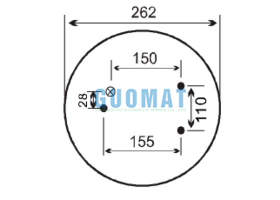 W01-M58-8705 Truck Air Spring Part 1DF25-14 Phoenix Rubber Bellows For DAF 0377498