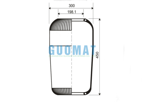 Bus Spare Part W01-095-0191 Firestone Rubber Air Spring 727N Contitech For MAN Volvo