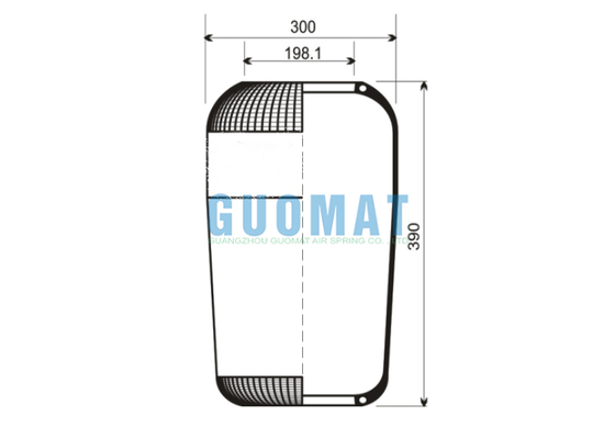 390mm Height 762N Contitech Bus Air Spring W01-095-0190 Firestone Rubber Air Bellws