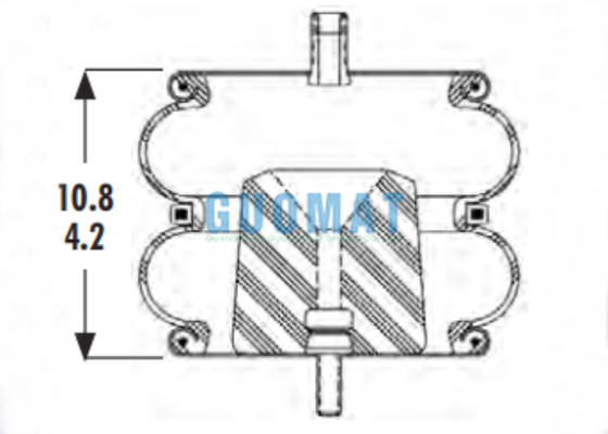 FD 200-19 510 Firestone Suspension Air Bags 2B9-245 Goodyear Convoluted Rubber Bellows 