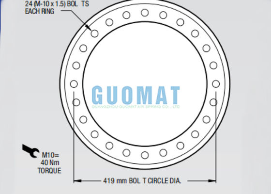 Flange Connection Industrial Air Spring W01-M58-6985 Firestone Style 203 Airstroke Actuators