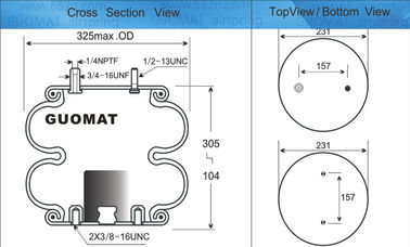 Double Air Spring Industrial Air Bags Firestone W01-358-7410 Plate Dia. 231mm