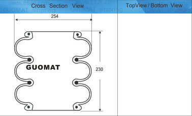 Dunlop SP159 10X3 Triple Convoluted Air Spring Actuator Refer To Contitech FT 210-32