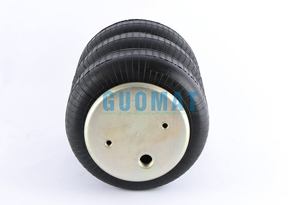 GUOMAT 3B20F-2P05 Industrial Air Spring 1/4NPT Air Fitting Hole Triple Convoluted Air Bags