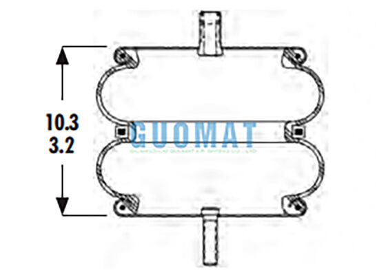 2B9-229 Goodyear Industrial Air Spring 578-92-3-211 Air Suspension Air Bellows