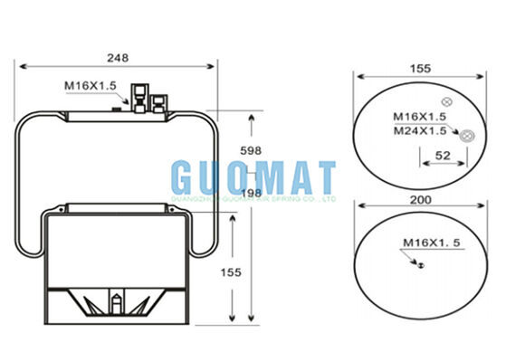 4390NP02 Contiteh Heavy Duty Truck Air Spring A9423200221 Benz Suspension Air Rubber Bags