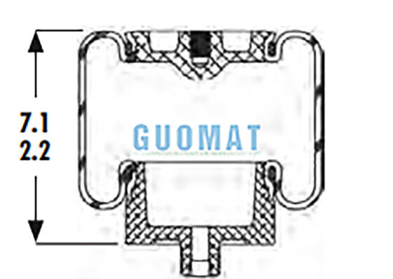 Goodyear 1S4-007 Rubber Air Bag Suspension W023587001 Firestone Truck Cab Air Bags Replacement