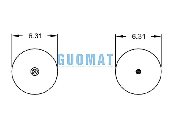 Natural Rubber W01-358-6897 Firestone Double Convoluted Air Spring AS-0058 Watson & Chalin