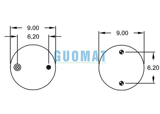 Firestone Rubber Air Spring Bags W01-358-7996 Triple Convoluted Type Shock Absorber