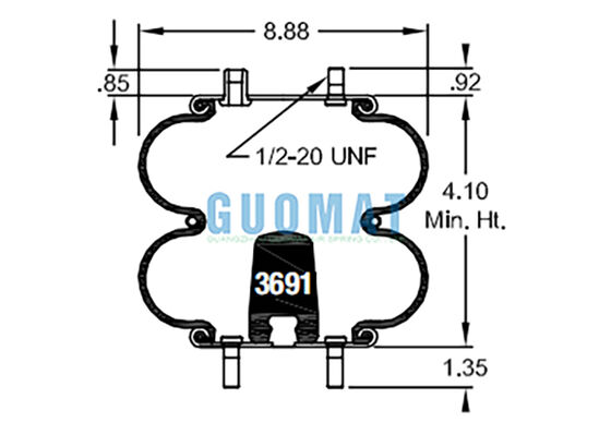 W01-358-6941 Firestone Suspension Air Shock Style 20 Rubber Bellows Air Spring  