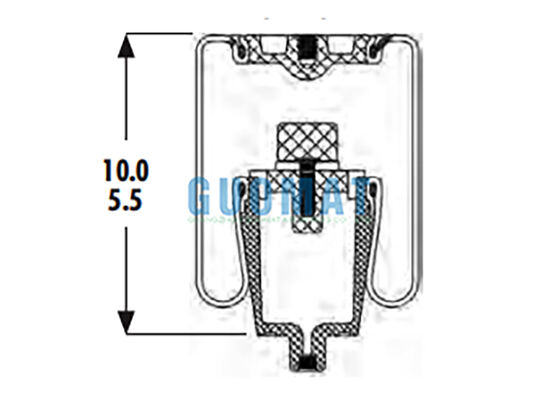 Truck Seat Suspension Air Spring 1S4-074 Goodyear Air Shock With Piston 