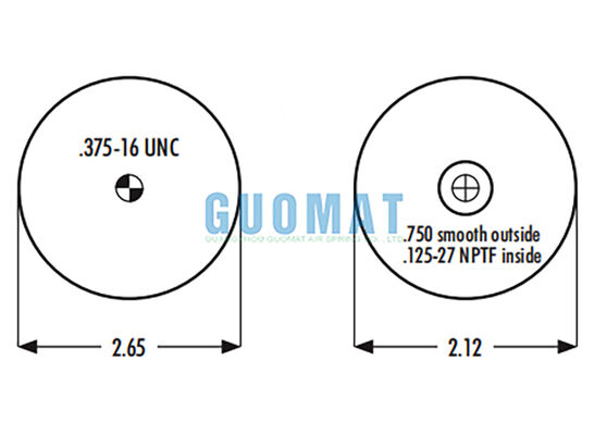 Truck Seat Suspension Air Spring 1S4-074 Goodyear Air Shock With Piston 