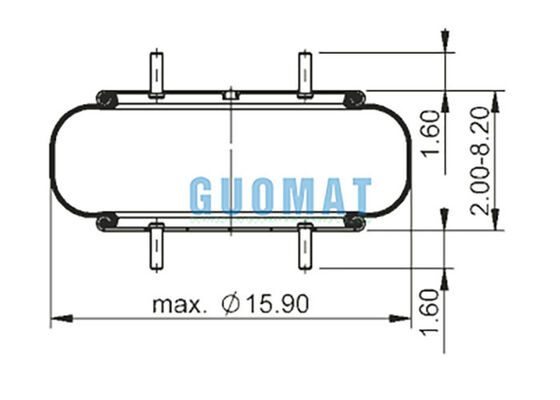 FS 530-14 339 Contitech Suspension Air Spring 1B14-358 Goodyear Air Bellows Vibration Isolator