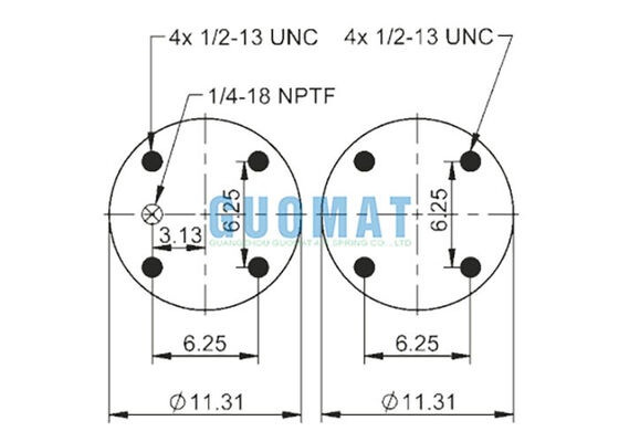 FS 530-14 339 Contitech Suspension Air Spring 1B14-358 Goodyear Air Bellows Vibration Isolator