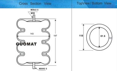 M-100-4  Air Spring Rubber Cushion For Punch ／ Paper Making Equipment