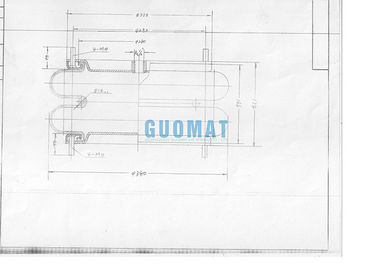 M / 31163 Norgren Rerfer to 16X2 Industrial Air Spring Bellows GUOMAT NO. FL320166-2 Without Buffer Block