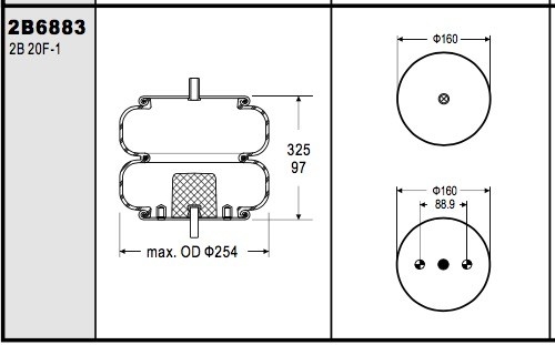 W013586883 Industrial Air Spring 20-1 For Watson &amp; Chalin #AS-0092