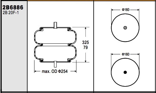 Watson &amp; Chalin # AS-0058-1F Air Spring Suspension Firestone W013586886 Bellows NO. 20-1