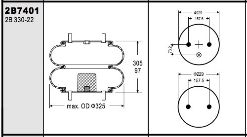 FD330-22337 ContiTech W01-358-7401 Air Suspension Spring For VOL-VO Number 2076095