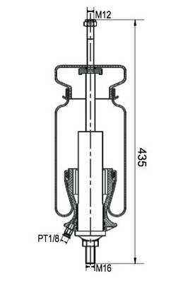 1349844 Air Shock Absorbers For Cab Front 1349840 / 1363122 Scania Cr - CP Series