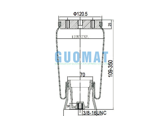 Firestone Tapered Sleeve Suspension Air Spring 110/70 Style 1/4 NPT For Pickup Truck Modification