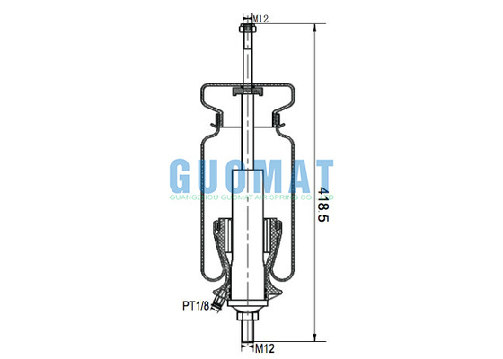 557001 Front Cab Air Shock Absorber For 1349840 / 1363122 Scania Cr - CP Series