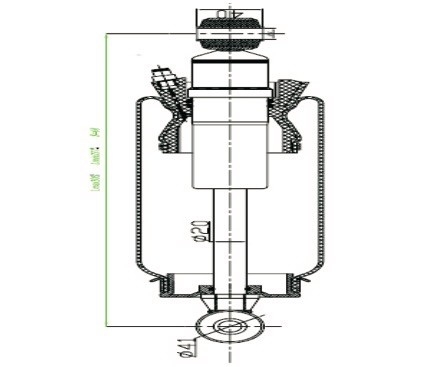 Front Cabin Air Shock Absorber OEM  Sabo 8951680A For IVE-CO Truck