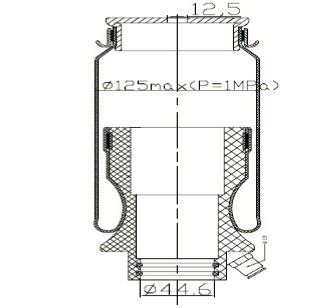 Half Service 1381919 Rear and Front Cab Air Shock Absorber For SCANIA 4 SERIES