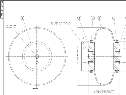 1B7-544 Goodyear Industrial Air Spring / Bellows NO. 579 913 544 Air Pneumatics For Measuring Devices