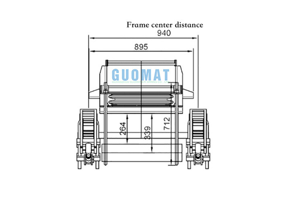 Center Air Suspension Spring For Trailer Flatbed Can Life About  60-70mm Reduce Tire Wear