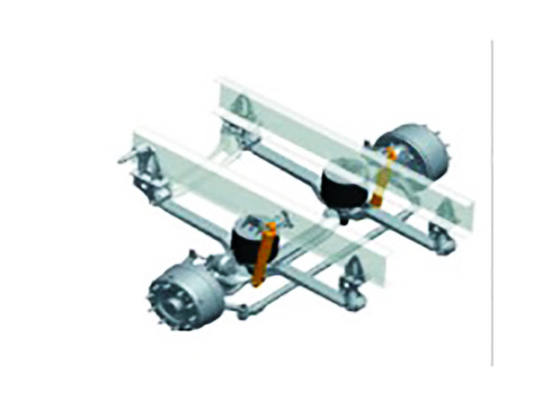 Light Weight Structure Suspension System Fits Howo Bridge , 485 Bridge , 457 Bridgematch