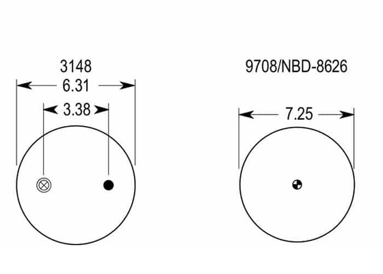 W01-358-5323 Firestone Air Shocks For Trucks Reversible Sleeve 1T14C-1 Or 1T14F-2