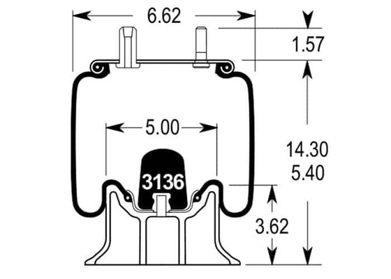 W01-358-5323 Firestone Air Shocks For Trucks Reversible Sleeve 1T14C-1 Or 1T14F-2