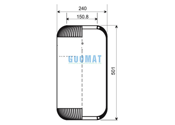 GF Gomma 1S323-36 Bus Air Bag Suspension Lveco 41022620 AIRFREN 20876G KAISER MLF8199​