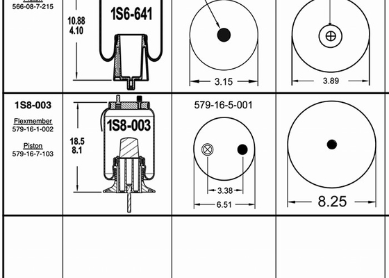 1S8-003 Goodyear Cab Air Shock Sleeve 579-16-1-002