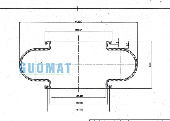 Firestone W01-358-0134 Industrial Air Spring GUOMAT 1H320124