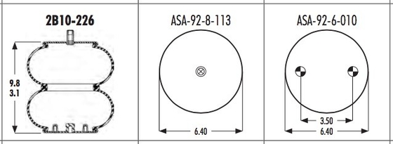 Goodyear 2B10-226 Stemco Air Spring 578-92-3-250 Firestone W013587795