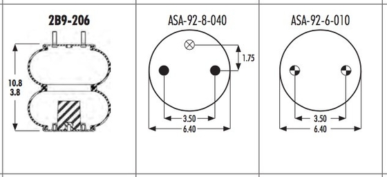 2B9-206 Goodyear Air Spring Bags FIRESTONE W013586905 CONTI FD200-19 315