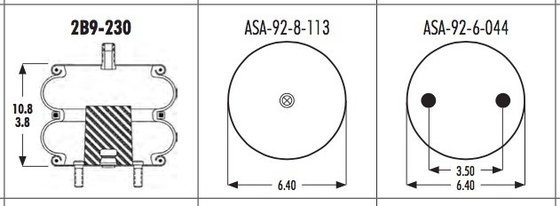 W013586940 Firestone Super Cushion Air Spring Goodyear 2B9-230