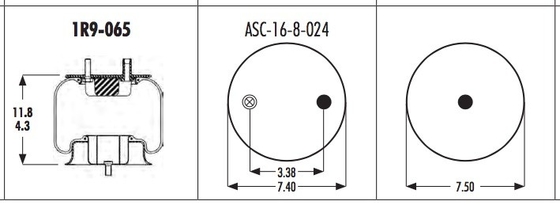 1R9-065 Goodyear Rolling Lobe Truck Air Suspension Springs