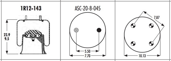 1R12-143 Truck Goodyear Air Spring 566-24-3-048 For TRP AS93920