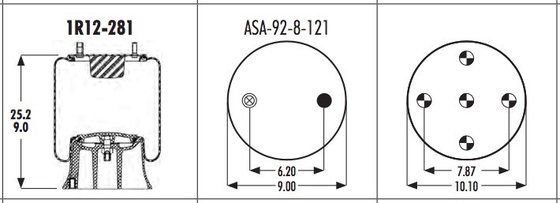 1R12-281 Goodyear Air Spring 566-24-3-066 AUTOMANN AB1DK23L-9130