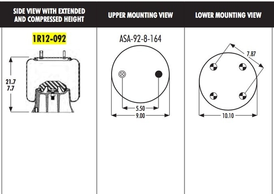 Goodyear 1R12-092 Truck Air Springs 566-24-3-163 Firestone W01-358-9082