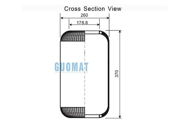 V1E26 Vibracoustic Bus Air Spring Bellows Suspension System Cross Phoenix 1E26A