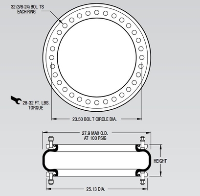 FS 2870-16 RS Germany CONTITECH Industrial Air Spring High Strength Construction Firestone W01-358-7737